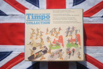 Timpo Toys 769 German Stretcher Team, Parachutst and Tree 'Modern Army Collection'