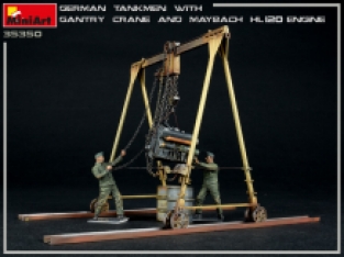 Mini Art 35350 GERMAN TANKMEN with GANTRY CRANE & Maybach HL 120 Engine