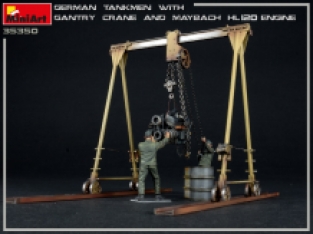 Mini Art 35350 GERMAN TANKMEN with GANTRY CRANE & Maybach HL 120 Engine