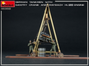 Mini Art 35350 GERMAN TANKMEN with GANTRY CRANE & Maybach HL 120 Engine