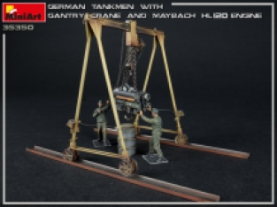 Mini Art 35350 GERMAN TANKMEN with GANTRY CRANE & Maybach HL 120 Engine