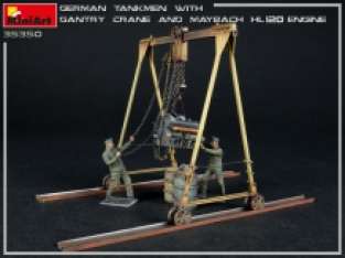 Mini Art 35350 GERMAN TANKMEN with GANTRY CRANE & Maybach HL 120 Engine