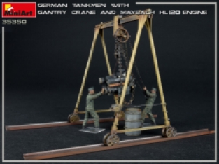 Mini Art 35350 GERMAN TANKMEN with GANTRY CRANE & Maybach HL 120 Engine