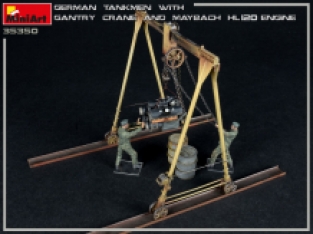 Mini Art 35350 GERMAN TANKMEN with GANTRY CRANE & Maybach HL 120 Engine