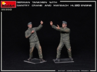 Mini Art 35350 GERMAN TANKMEN with GANTRY CRANE & Maybach HL 120 Engine