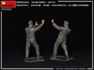 Mini Art 35350 GERMAN TANKMEN with GANTRY CRANE & Maybach HL 120 Engine