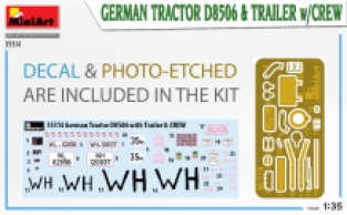 Mini Art 35314 GERMAN TRACTOR D8506 & TRAILER with CREW