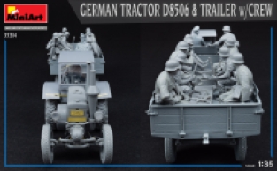 Mini Art 35314 GERMAN TRACTOR D8506 & TRAILER with CREW