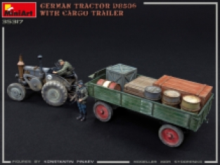 Mini Art 35317 GERMAN TRACTOR D8506 with CARGO TRAILER