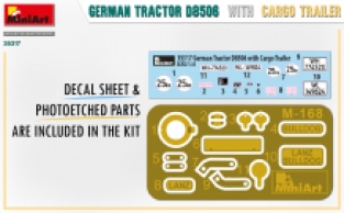 Mini Art 35317 GERMAN TRACTOR D8506 with CARGO TRAILER