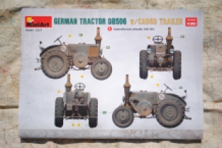 Mini Art 35317 GERMAN TRACTOR D8506 with CARGO TRAILER