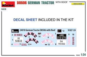 MiniArt 24010 GERMAN TRACTOR D8506 WITH ROOF