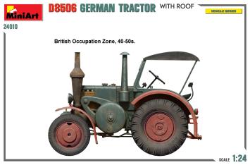 MiniArt 24010 GERMAN TRACTOR D8506 WITH ROOF