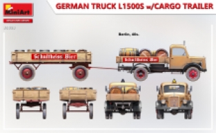 Mini Art 38023 GERMAN TRUCK L1500S with CARGO TRAILER