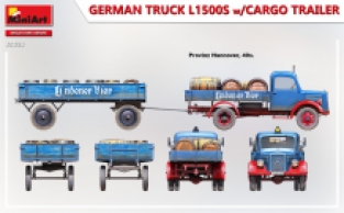 Mini Art 38023 GERMAN TRUCK L1500S with CARGO TRAILER