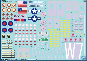 Zvezda 7324 Heavy Transport Plane Lockheed C-130J-30 Hercules