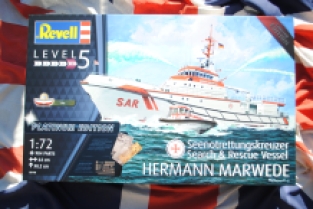 Revell 05198 HERMANN MARWEDE Seenotrettungskreuzer Search & Rescue Vessel