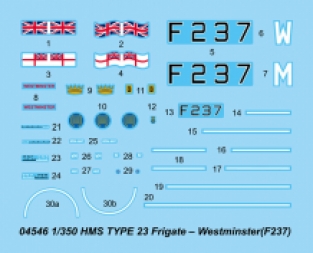 Trumpeter 04546 HMS TYPE 23 Frigate - Westminster F237