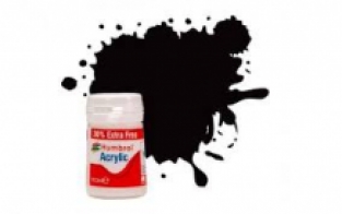 Humbrol 085 COAL BLACK SATIN '14 ml Acrylic Paint'
