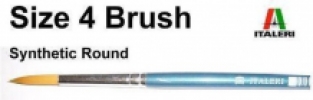 Italeri 51289 4 SYNTHETIC ROUND BRUSH BROWN TIP