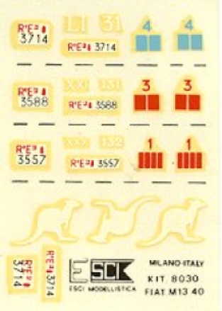 ESCI 8030 Italian Tank Fiat-Ansaldo m.13-40
