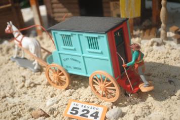 Timpo Toys O.524 Jail carriage with coachman, 2nd version 