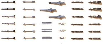 Hasegawa X72-10 / 35010 JASDF Aircraft Weapons I JASDF Missiles & Launcher Set
