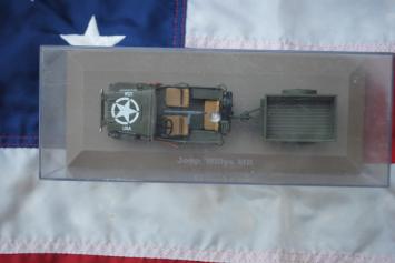 Atlas AE6038 Jeep Willys MB + Trailer Free French Army ‘De La 2e DB’