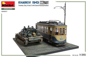 MiniArt 36067 Kharkiv 1943 - Tramway, StuG III Ausf G with Crew & Panzergrenadiers Big Set