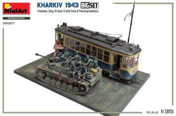 MiniArt 36067 Kharkiv 1943 - Tramway, StuG III Ausf G with Crew & Panzergrenadiers Big Set