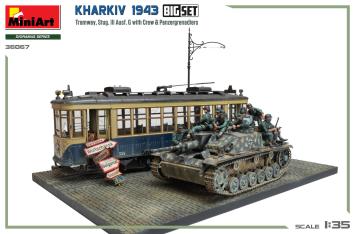 MiniArt 36067 Kharkiv 1943 - Tramway, StuG III Ausf G with Crew & Panzergrenadiers Big Set