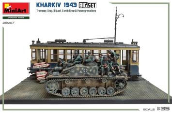 MiniArt 36067 Kharkiv 1943 - Tramway, StuG III Ausf G with Crew & Panzergrenadiers Big Set