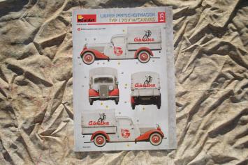 MiniArt 38072 Liefer Pritschenwagen Typ 170V with Canvas