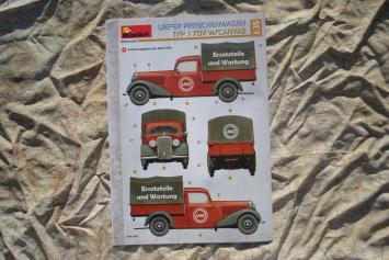 MiniArt 38072 Liefer Pritschenwagen Typ 170V with Canvas