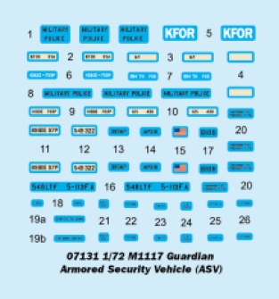 Trumpeter 07131 M1117 Guardian Armored Security Vehicle 'ASV'