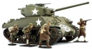 Asuka model 35-048 M4A3 (76) W Sherman with 4 figures