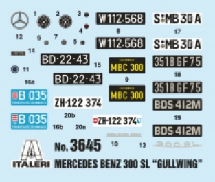 Italeri 3645 Mercedes-Benz 300SL Gullwing 