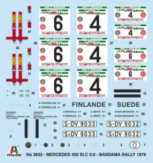 Italeri 3632 Mercedes-Benz 450 SLC 'Rallye Bandama 1979'