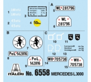 Italeri 6558 Mercedes-Benz L3000 S truck