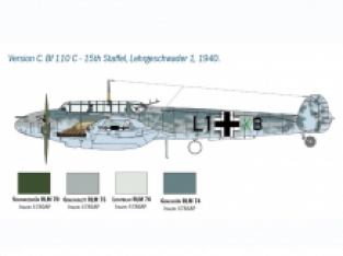 Italeri 2794 Messerschmitt Bf 110 C/D