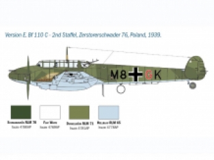 Italeri 2794 Messerschmitt Bf 110 C/D