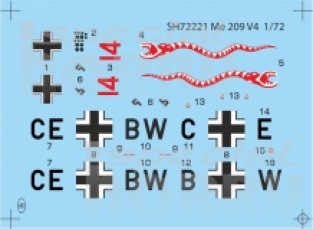 Special Hobby SH72221 Messerschmitt Me 209V4