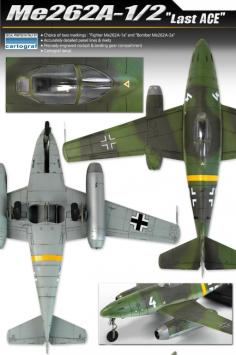 Academy 12542 Messerschmitt Me262A-1/2 