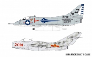 Airfix A50185 MiG-17F FRESCO & Douglas A-4B Skyhawk 'Dogfight Doubles' 