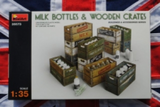 Mini Art 35573 MILK BOTTLES & WOODEN CRATES