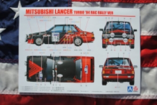 BEEMAX B24022 No.25 MITSUBISHI LANCER Turbo '84 RAC RALLY VER