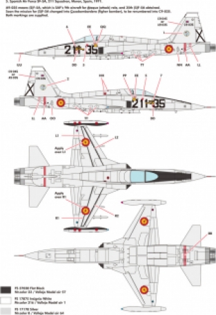 Kinetic Model Kits K48110 Northrop NF-5A Freedom Fighter