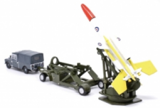 Oxford 76SET65 BLOODHOUD Guided Missile with Launching Ramp, Loading Trolley and RAF Land Rover