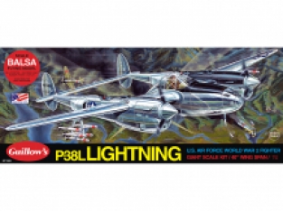 Guillow's 2001 P-38L LIGHTNING WWII Fighter