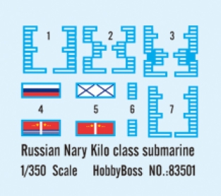 Hobby Boss 83501 PLAN Kilo Class Submarine